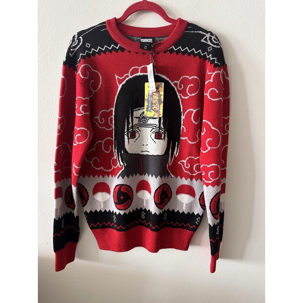 Naruto Shippuden Itachi Holiday Red Sweater Box Lunch NWT Size Small